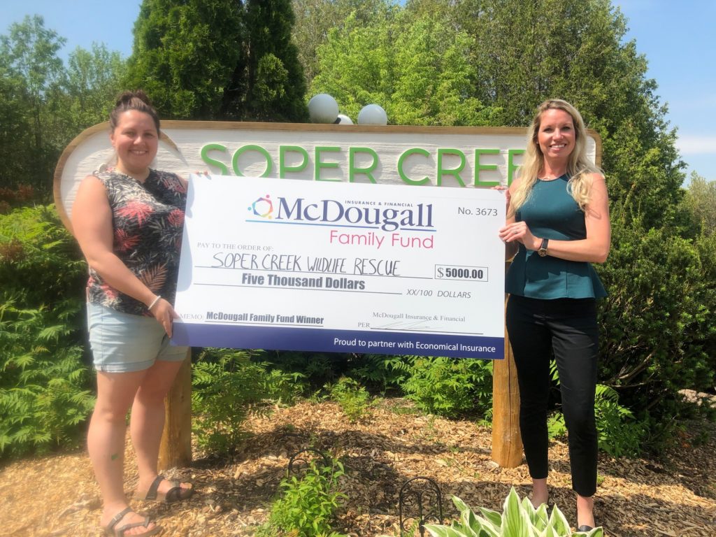 Soper creek wildlife rescue wins the McDougall Family Fund Contest
