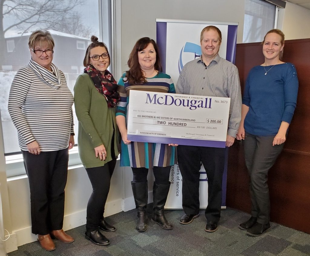 Cobourg donation to big brother big sister