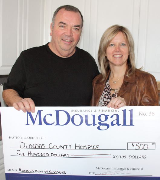Morrisburg Donation to local Hospice for $500