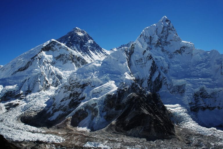 View of snow capped Mount Everest