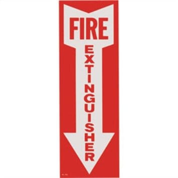 Fire extinguisher sign