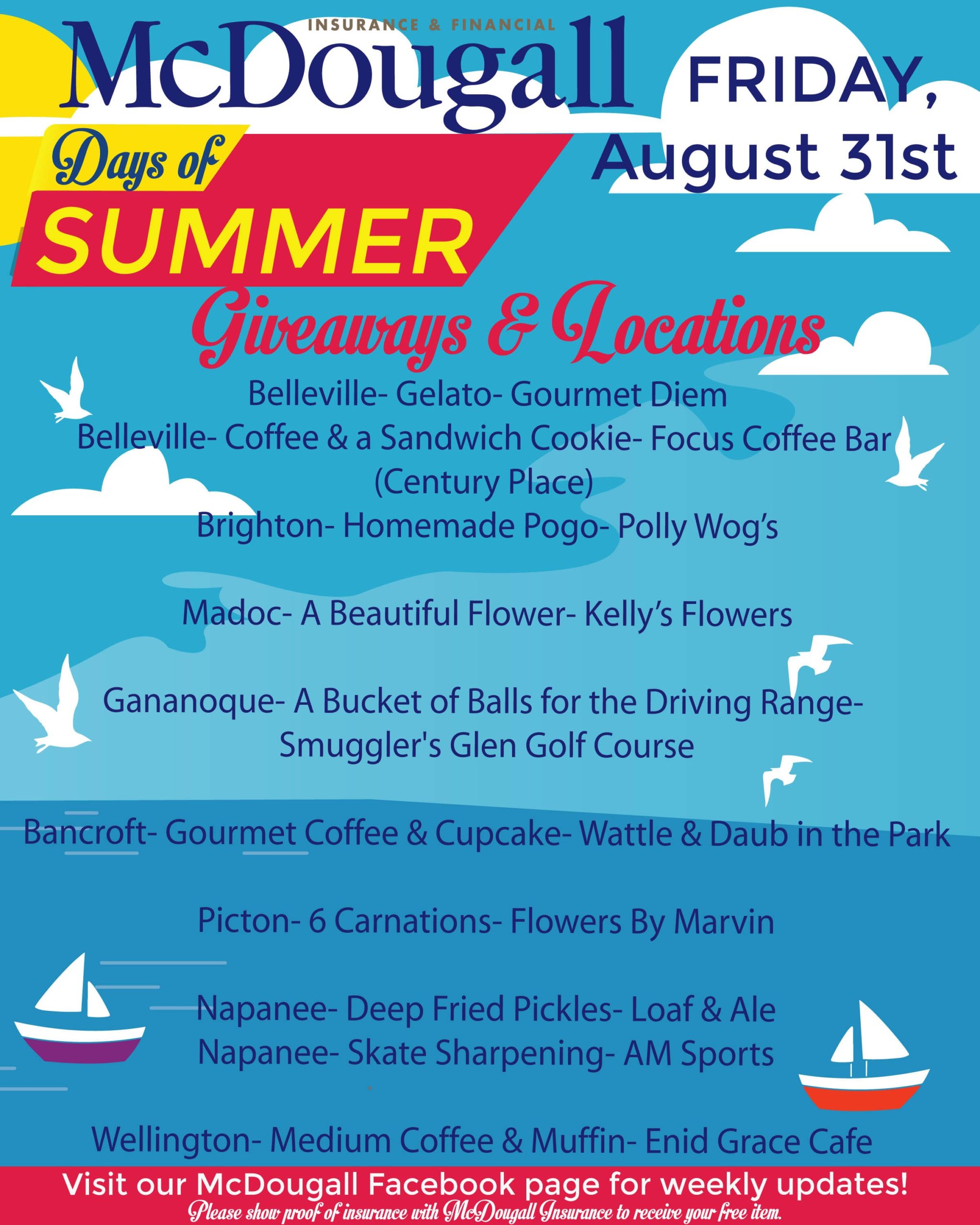 McDougall Days of Summer August 31st, 2018