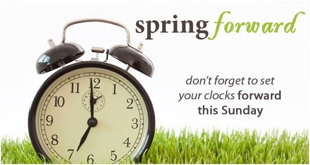 Spring Forward reminder advertisement