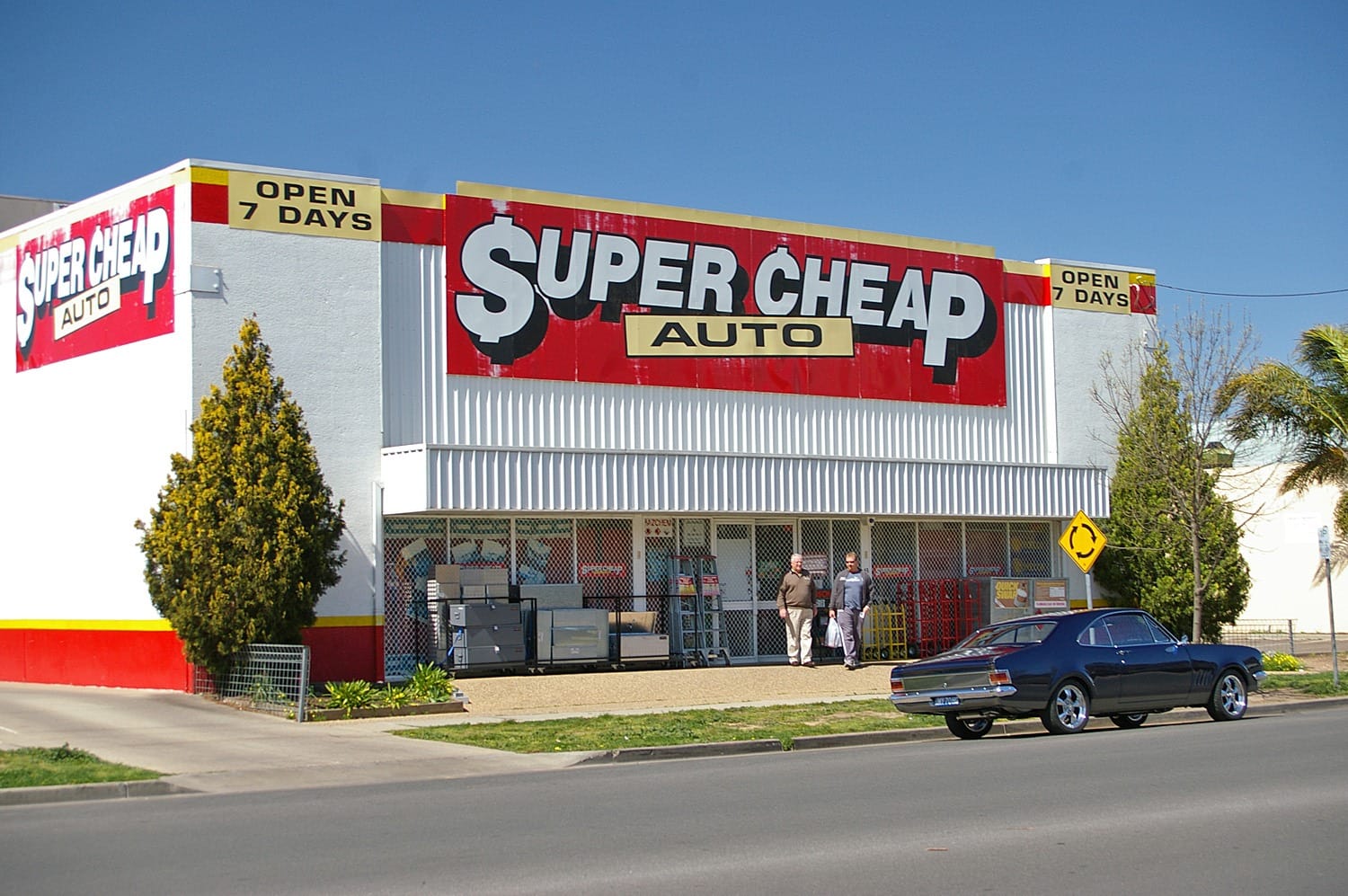 View outside Super Cheap Auto store