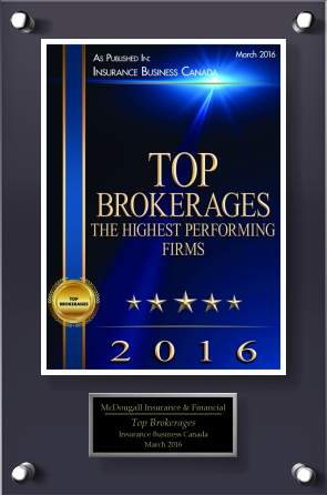 McDougall Insurance Top Brokerage Award