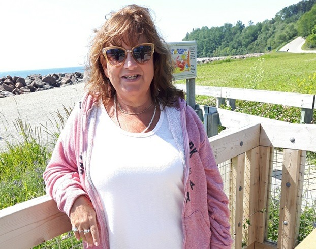 Catharine Wright at the bay of fundy