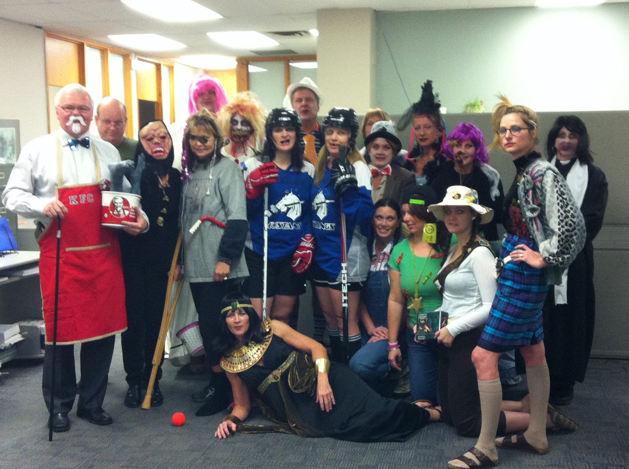 Staff dressing up for Halloween