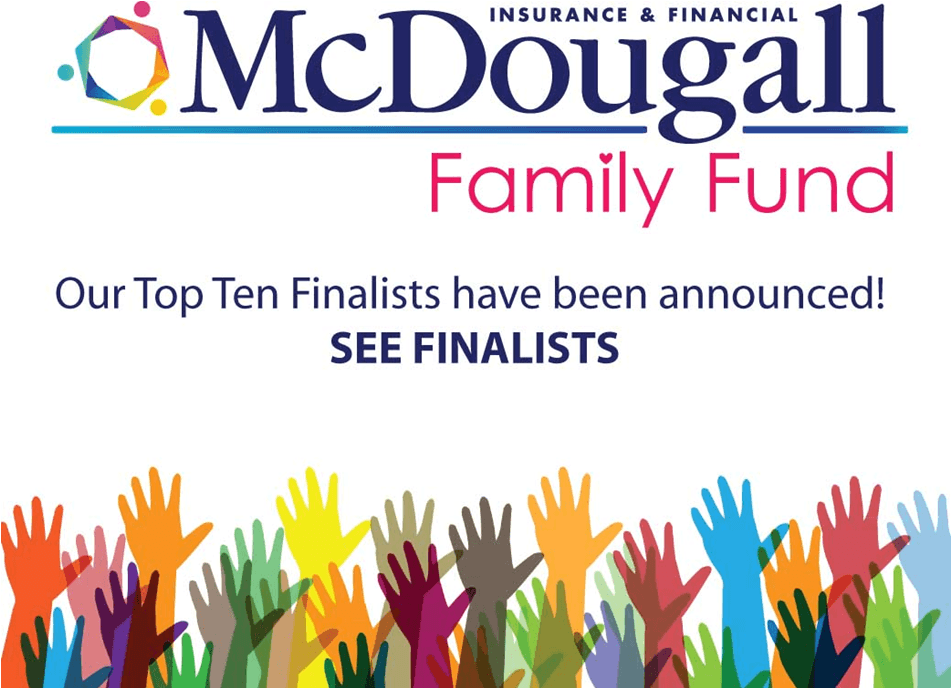 Ad for McDougall Family Fund top 10 finalists