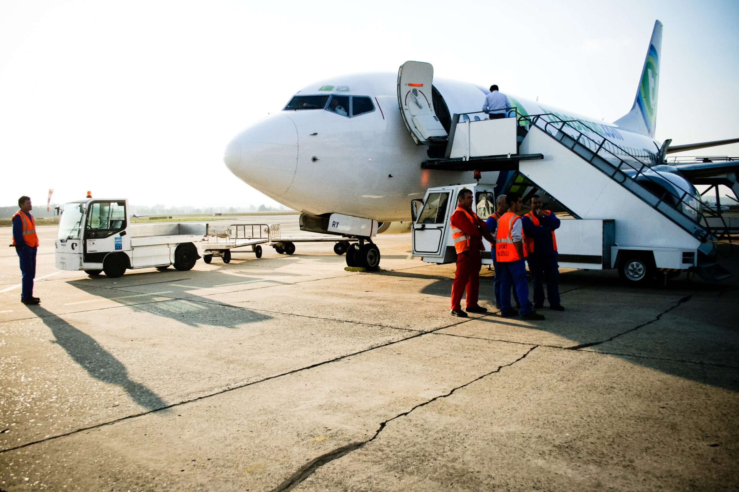 loading airplane