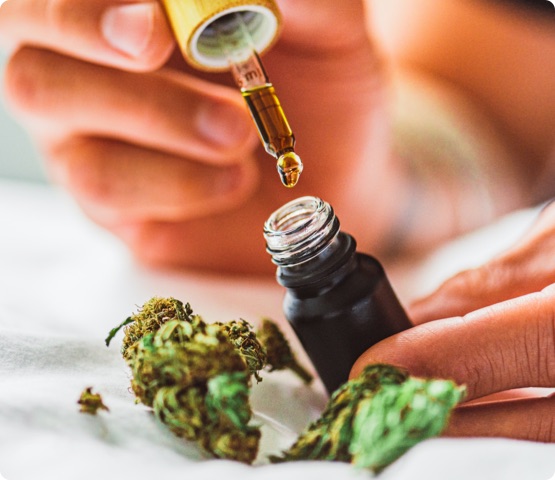 The use of cannabis as medicine has not been rigorously tested due to production and governmental restrictions, resulting in limited clinical research to define the safety and efficacy of using cannabis to treat diseases. Here's some CBD oil with a pipette