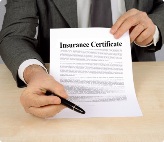 Insurance certificate