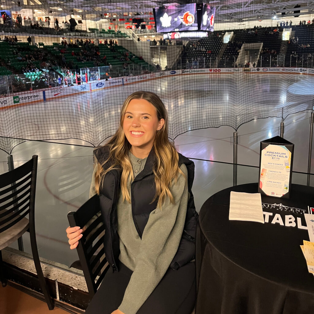 Erin Hough at the Belleville Senators Game