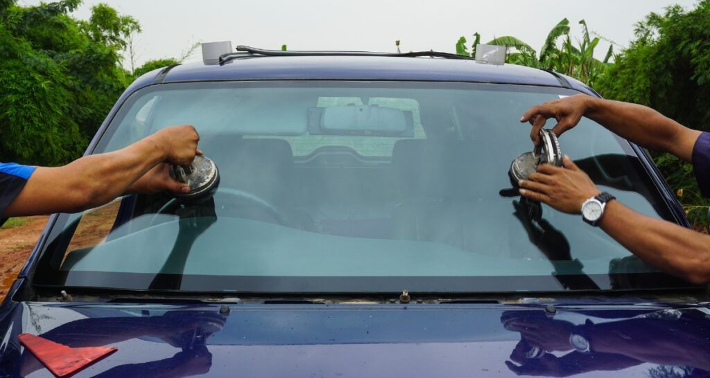 repairing a cracked windshield
